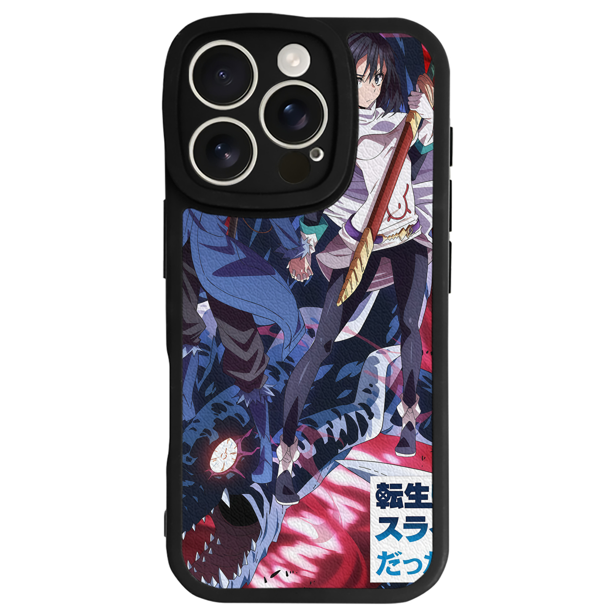 （画像用） 転スラ Regarding Reincarnated to Slime 【iPhone 16シリーズ対応】シリコンスマホケース（レザー調） 材質：シリコン